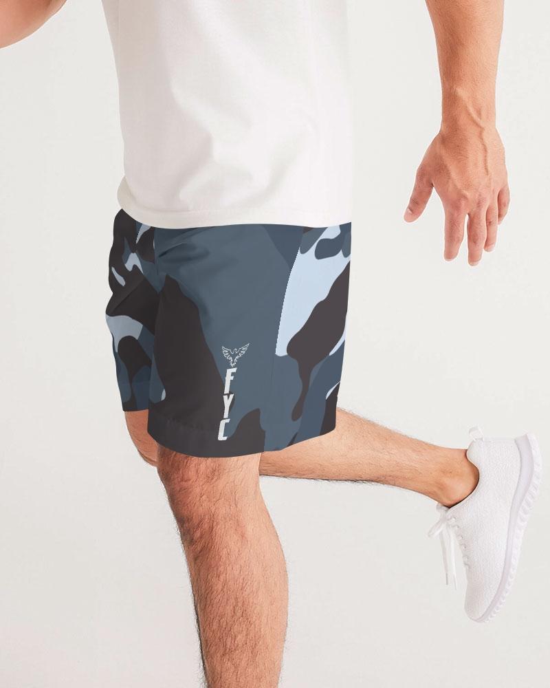 Find-Your-Coast Men's Split Camo Lightweight Windbreaker Sport Jogger Shorts - Men - Apparel - Shorts - Jogger - Benn~Burry