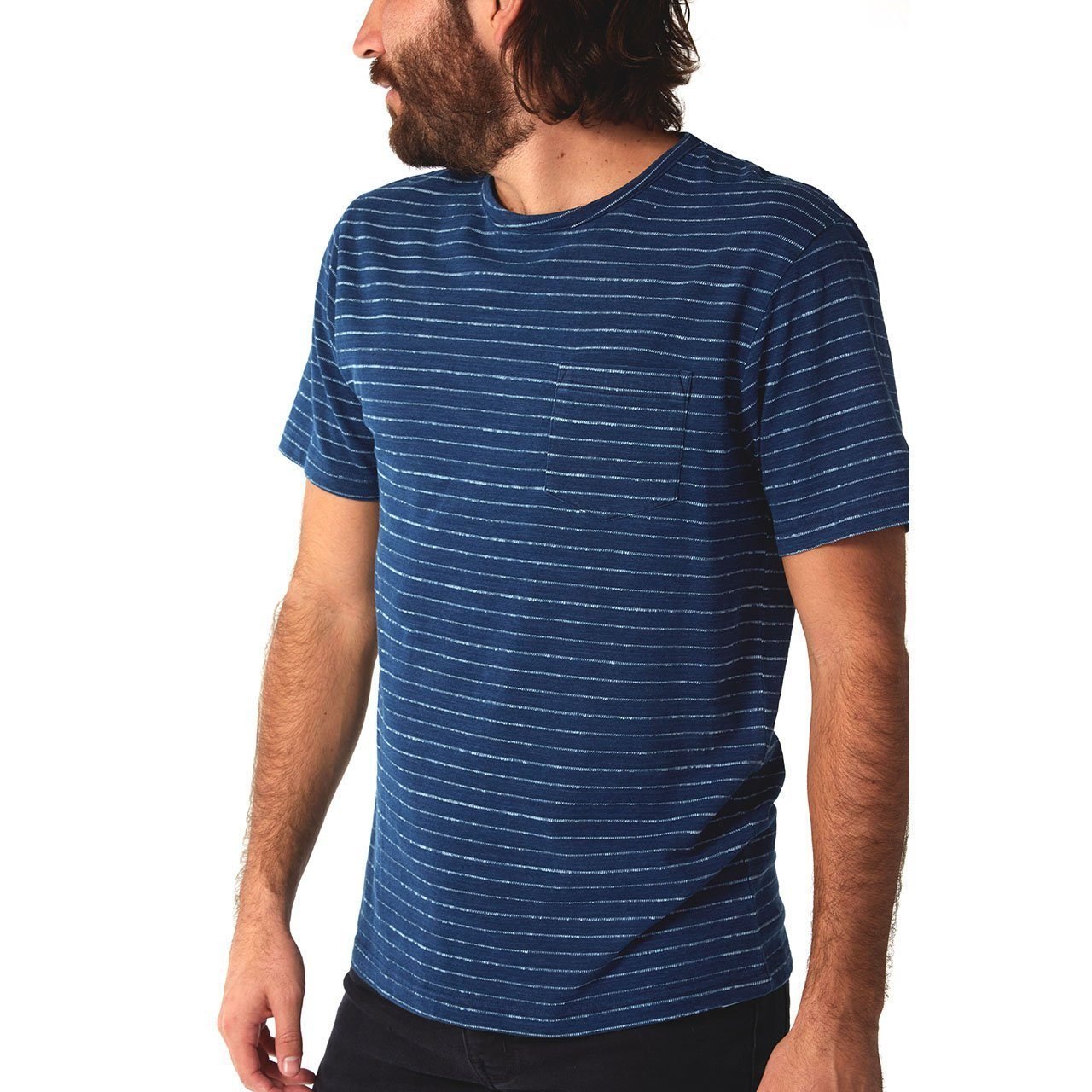 PX Clothing Men's Lucas Indigo Jacquard Tee - Men - Apparel - Shirts - T-Shirts - Benn~Burry